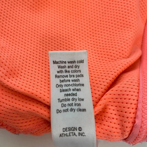 Athleta Freedom Sports Bra Criss Cross Back Rare Coral Pink 964640 Womens Sz Sm - Picture 11 of 13